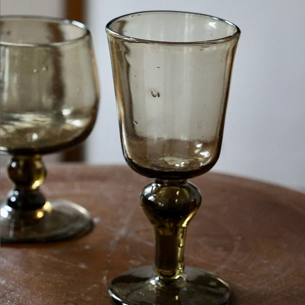 White Wine Glass Smoky