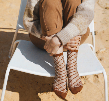 Brooklyn Bridge Brune Socks