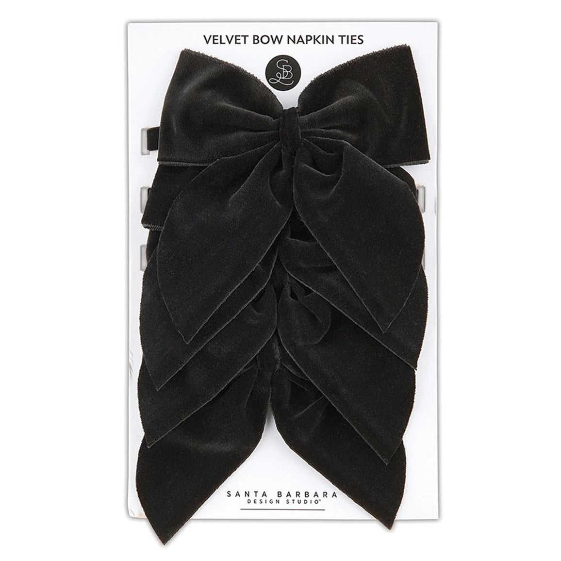 Velvet Bow Napkin Ties Set