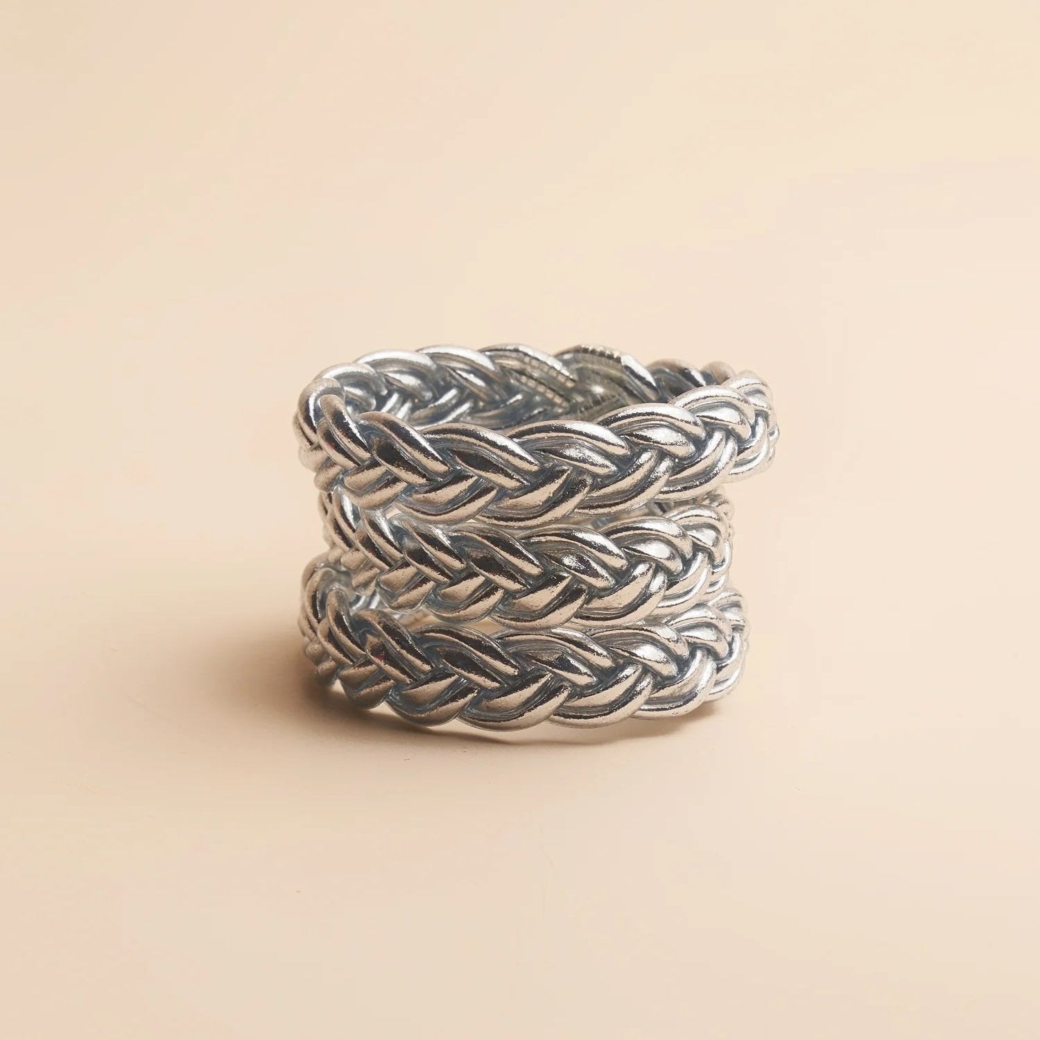 Kumali Double Braided Bracelet Silver