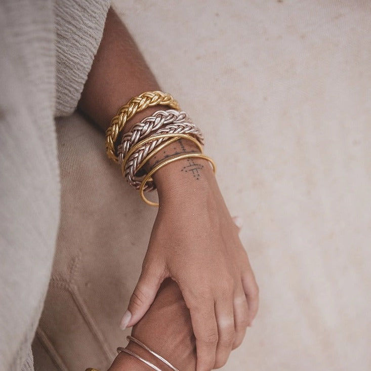 Kumali Double Braided Bracelet Gold