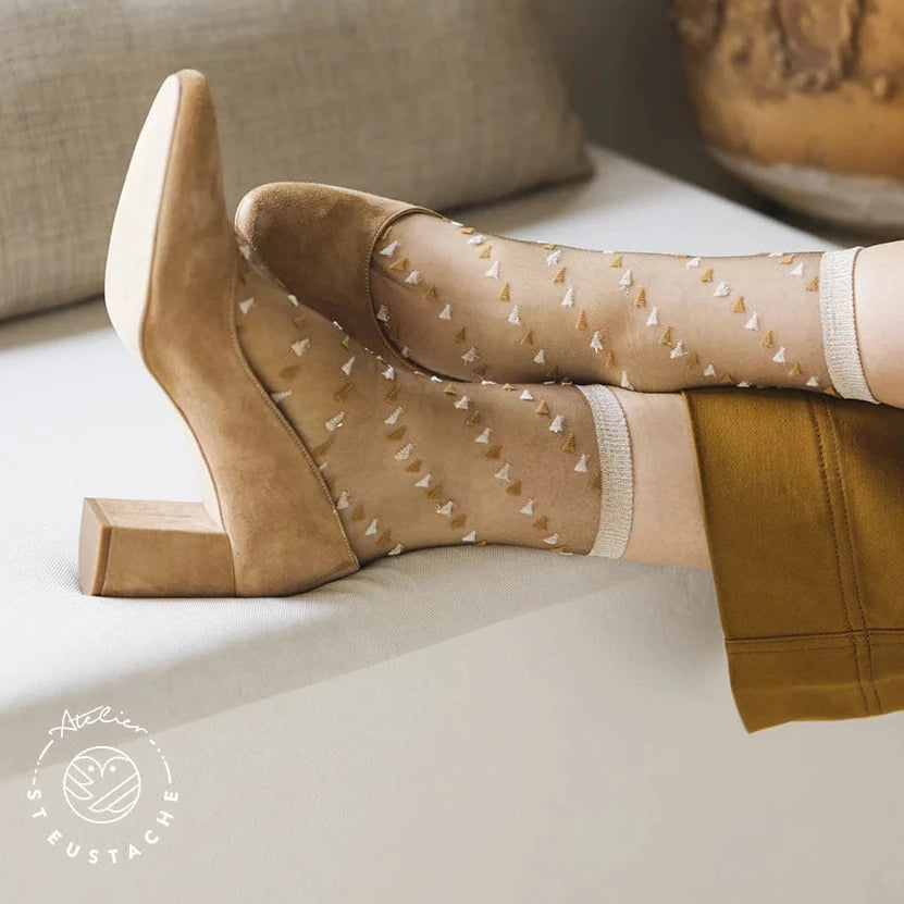 Thelas Beige Socks (Last Chance)